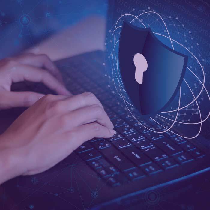 hands typing keyhole above