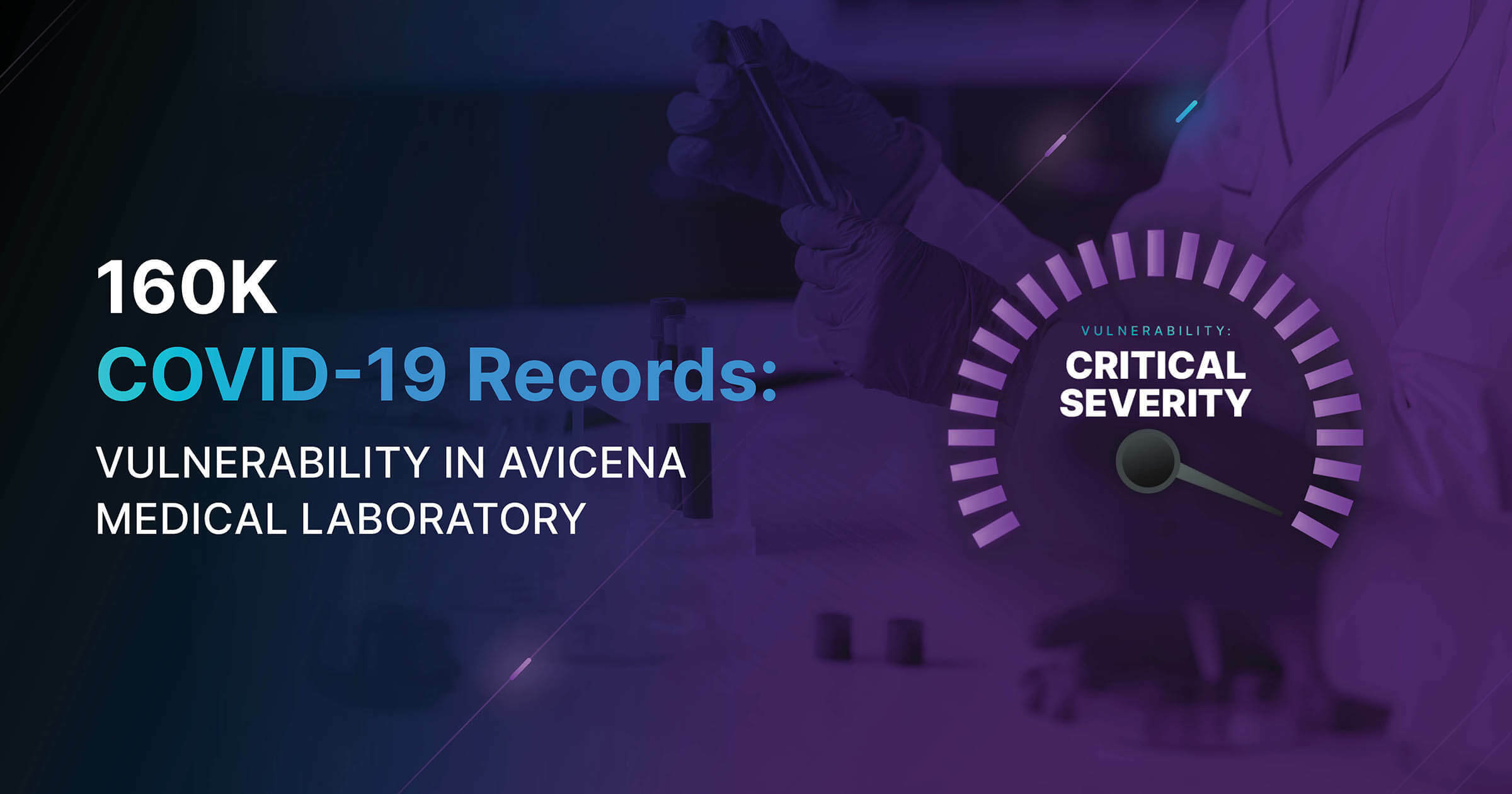 Avicena medical laboratory vulnerability of 160k COVID-19 records with critical severity purple gauge