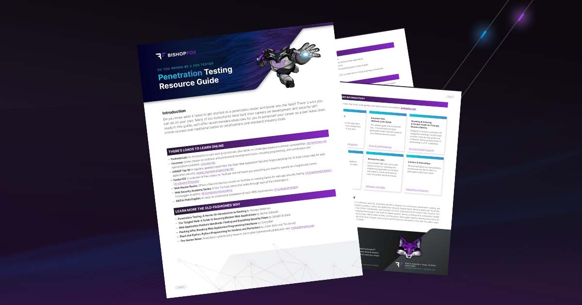 Bishop Fox Penetration Testing Resource Guide preview