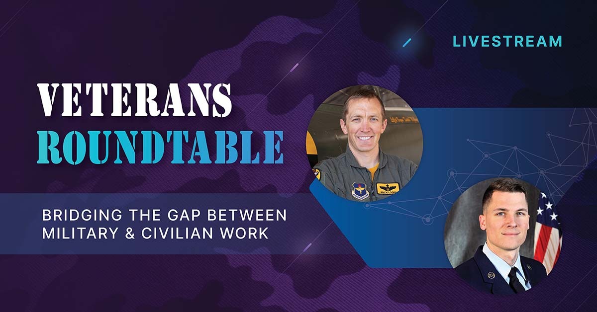 Livestream Veterans Skillbridge Roundtable featuring Brad Alaska, Cosmos Intern, Bishop Fox; Brock Logan, Analyst I, Bishop Fox
