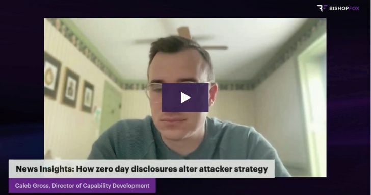 Screenshot of Caleb Gross in a video for News Insights focused on the Invanti vulnerability