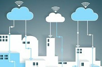 Clouds with wifi signal