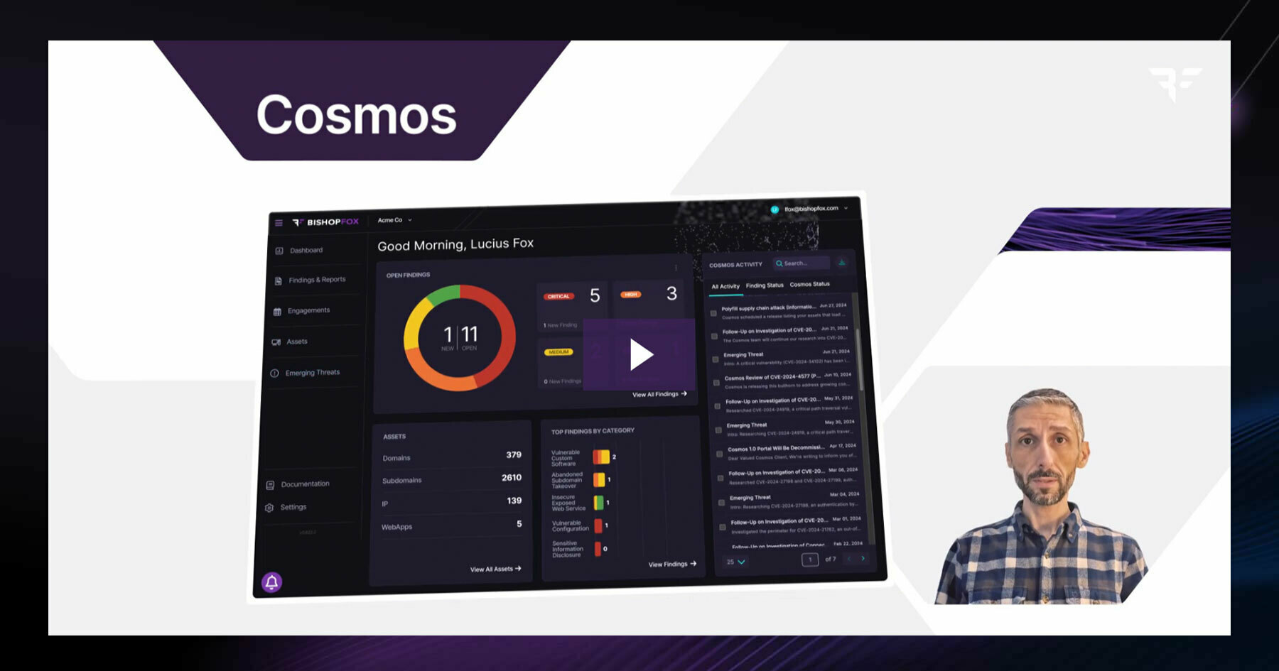 Cosmos video demo tile