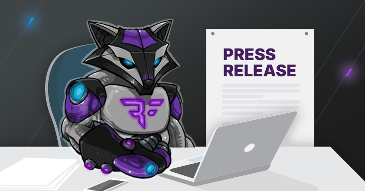 Illustration of fox working at computer on an upcoming Press Release.