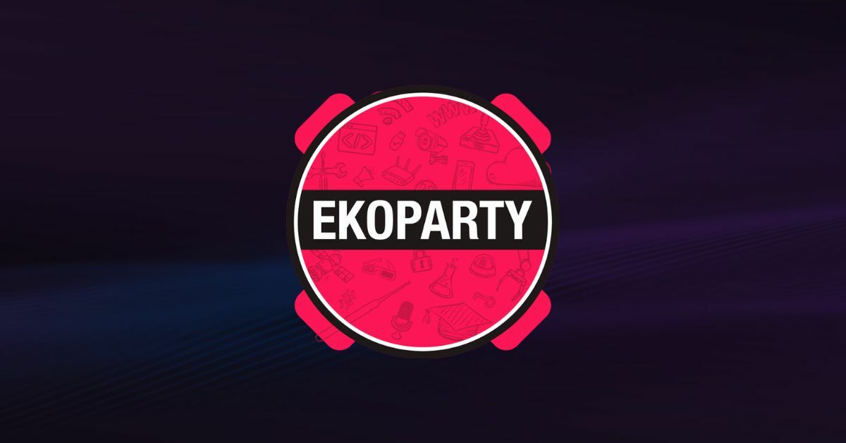 Ekoparty logo on dark background.