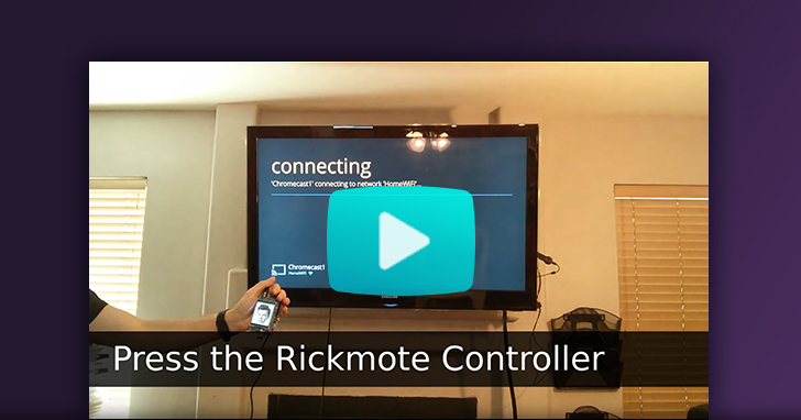 Watch our Rickmote controller hijacking tvs via google chromecast video