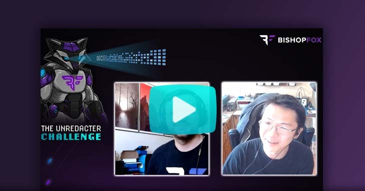 Screenshot of video of Dan Petro interviewing John L about the Unredacter challenge