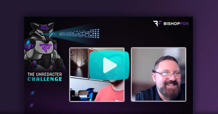 Screenshot of video of Dan Petro interviewing Shawn A about the Unredacter challenge