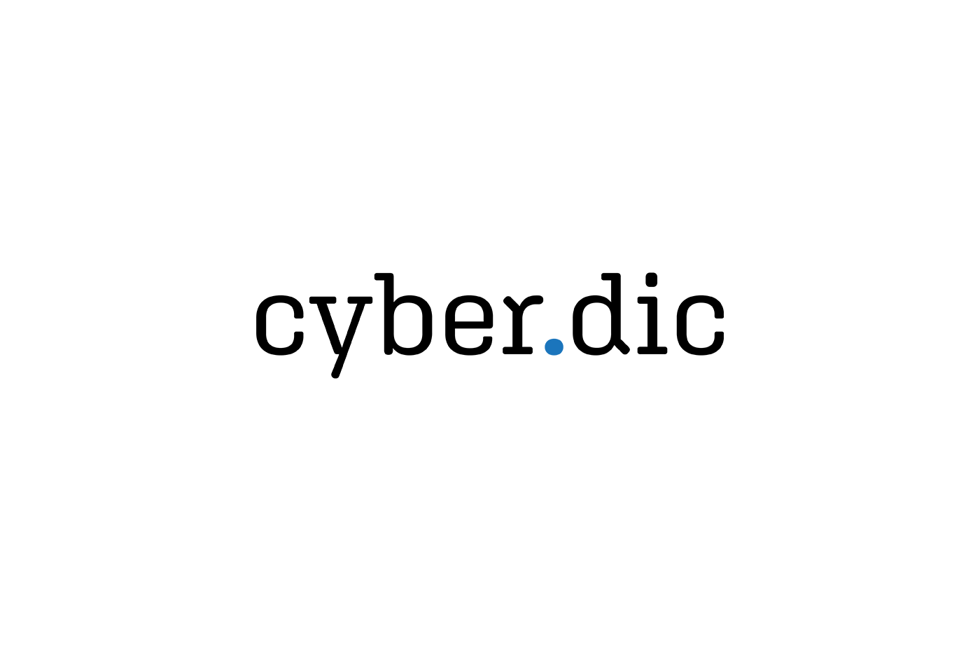 White background black font typed out cyber.dic