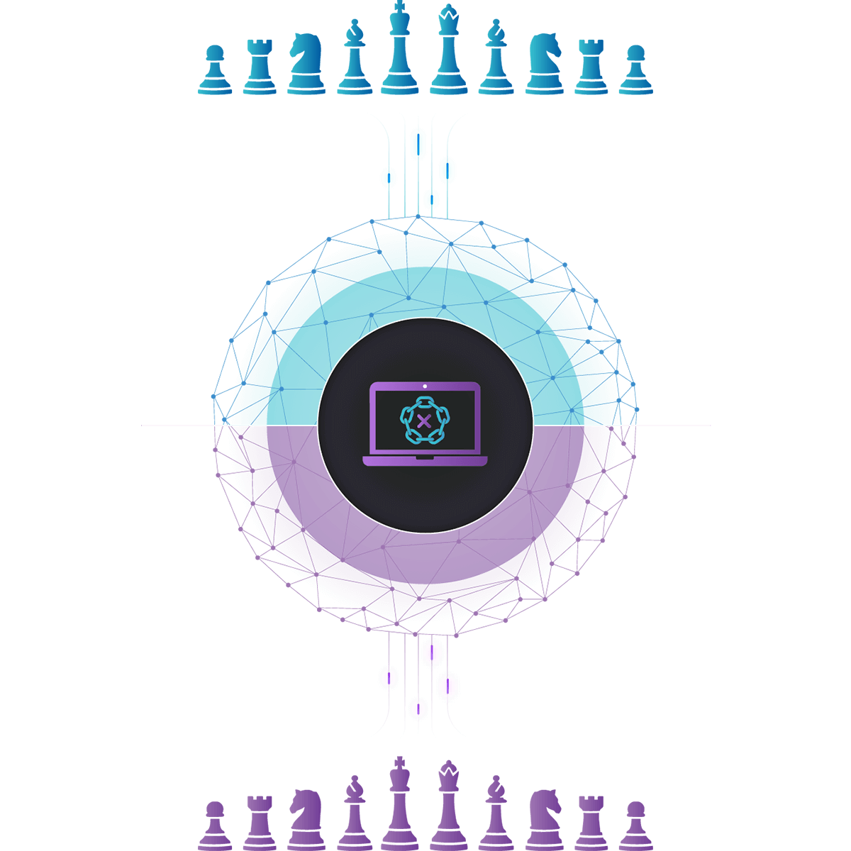 Pillar two of a ransomware simulations engagement showing chess pieces ready to defend or penetrate a vulnerable organization.