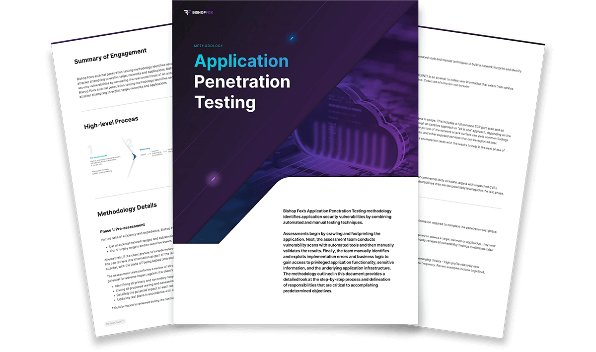 Application Penetration Testing methodology cover page preview.