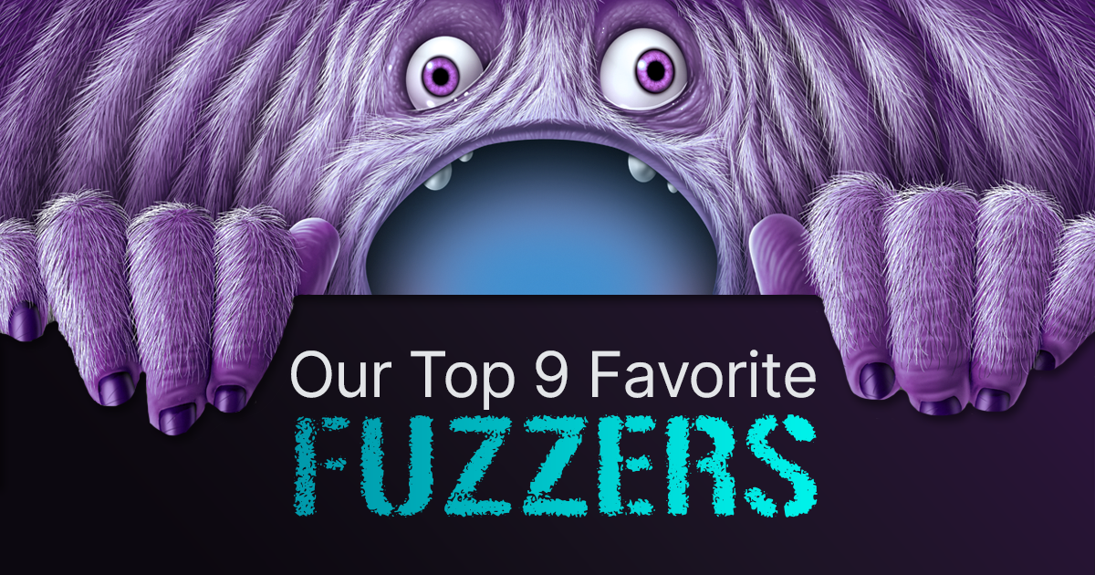 Bishop Fox's favorite nine fuzzing tools with purple fuzzy monster