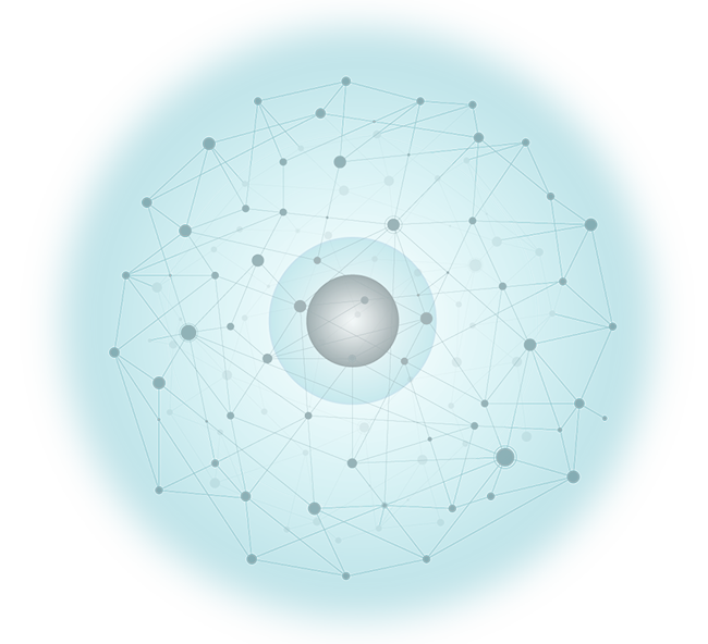 Abstract representation of an attack surface perimeter being mapped by the Cosmos Attack Surface Management (CASM) platform.