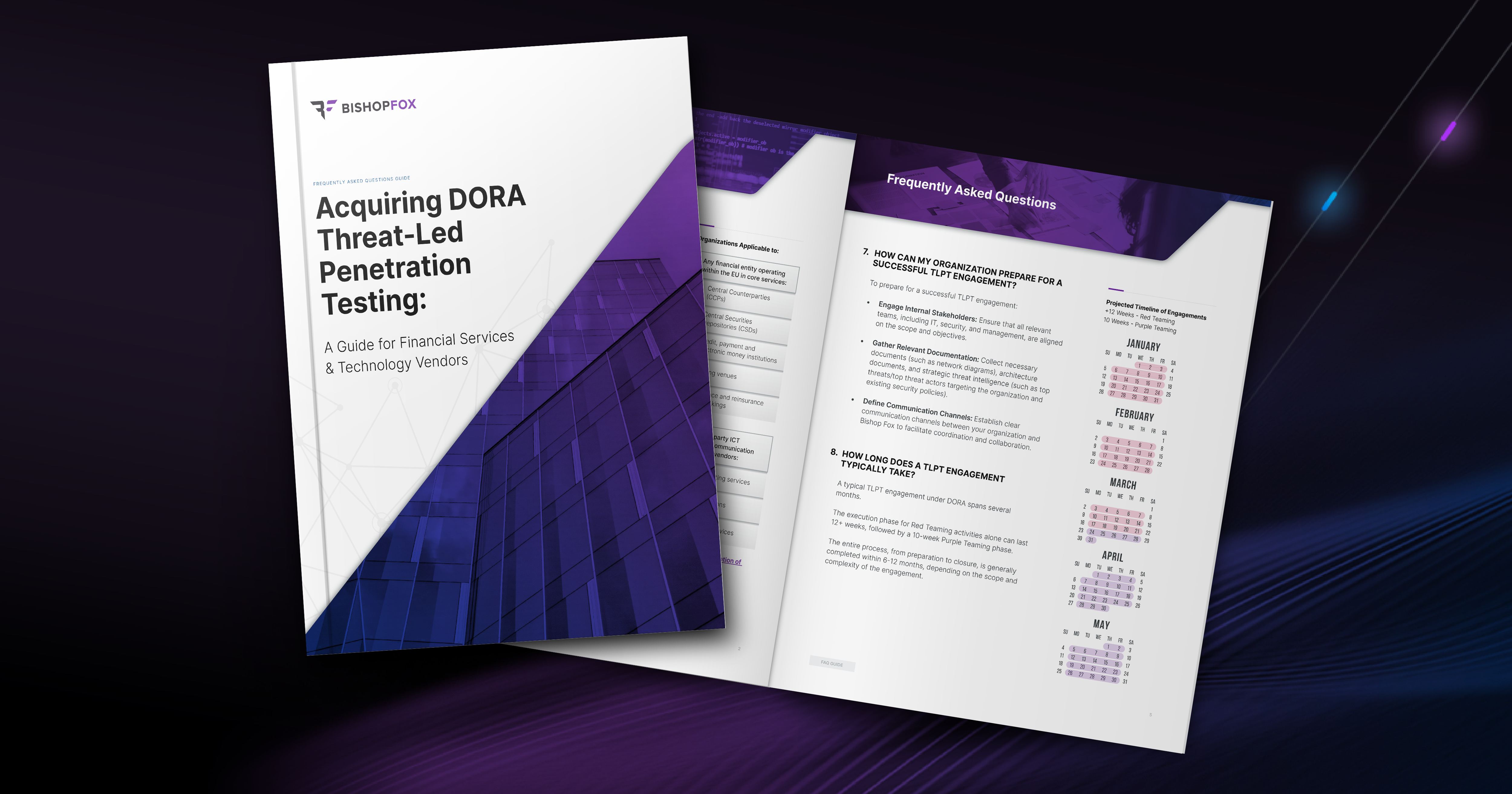Mockup of Bishop Fox's Guide to DORA Threat-Led Pen Testing
