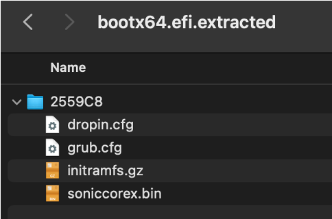 Unpacked bootx64.efi