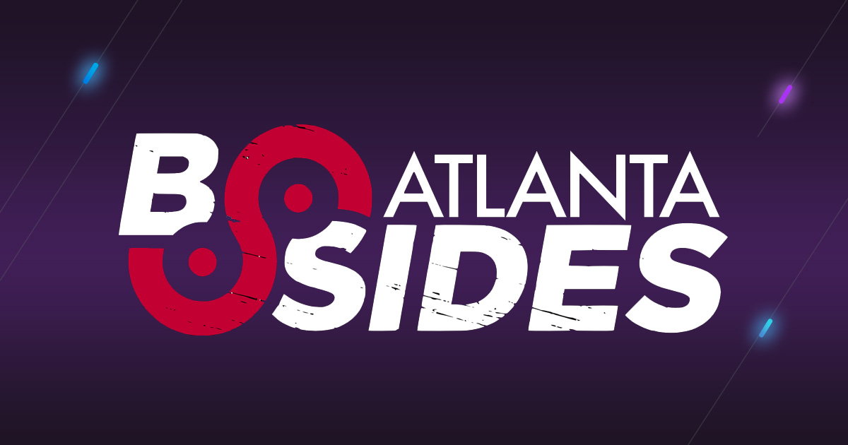 BSides Atlanta 2022 logo on black background.