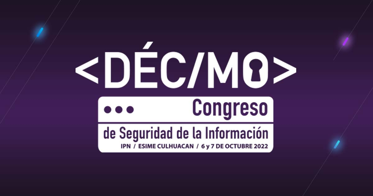 <DEC/MO> Congresso de la Seguridad de la informacion logo on dark purple background