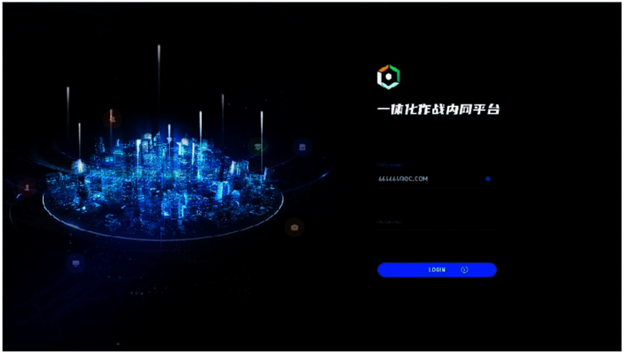 Login page of integrated unity platform