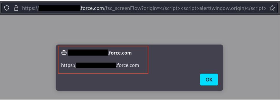 FIGURE 2 - Payload execution in browser
