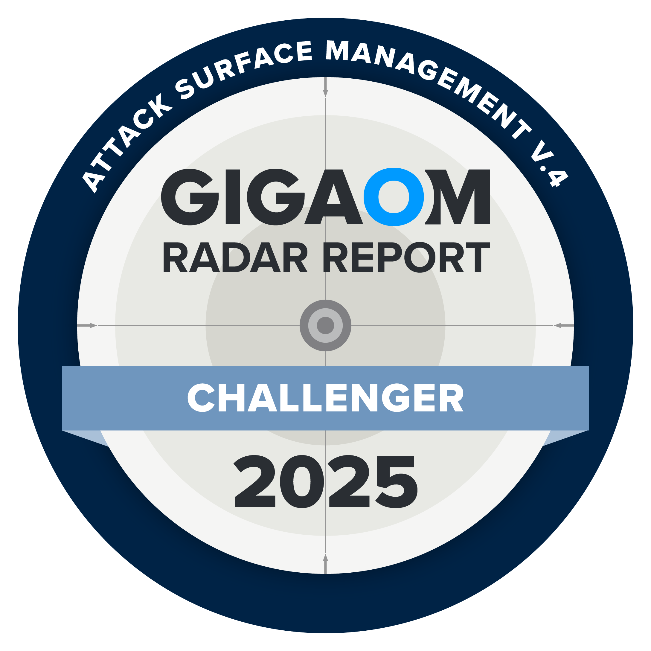2025 Gigaom radar report challenger award for Attack Surface Management Solution.