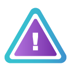 Warning sign icon.