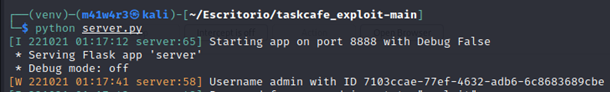 FIGURE 4 - Username and ID received by the listener script