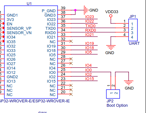 ESP32 WROVER-E pin out