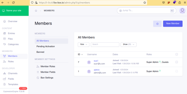 FIGURE 2 – Screenshot of the user with the Super Admin role added.