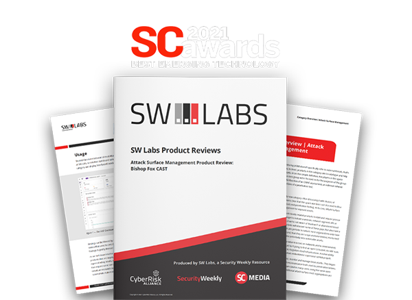 Cover of SW Labs product review on threat and vulnerability management solutions.