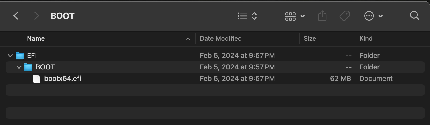 Volumes with BOOT